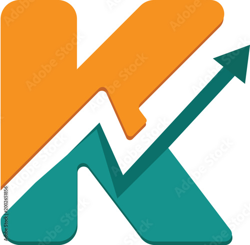 MobileModern Letter K Logo Design with Growth Arrow for Financial and Business Success.