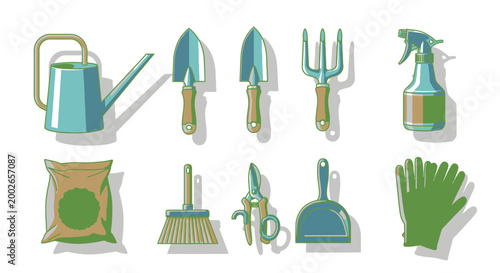 Gardening Tools Collection for Planting and Yard Work