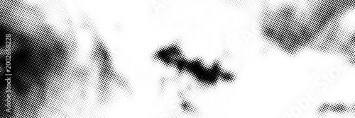 grunge Halftone white and black dots pattern and black gradient grunge texture background. Dotted line comic sport style vector illustration