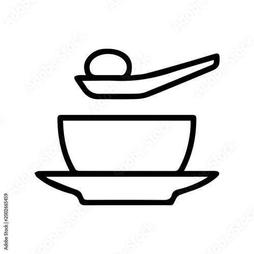 Bowl with spoon and food