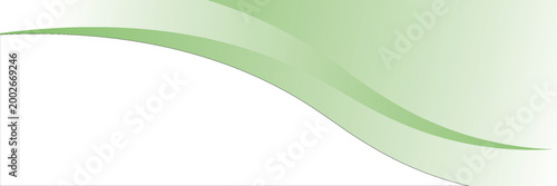 Green banner, abstract green background with wave. vector