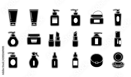 Fitness Gym Icon Set with Dumbbells Kettlebell Bench Press Yoga Mat Exercise Bike and Workout Equipment Symbols for Training and Health Design