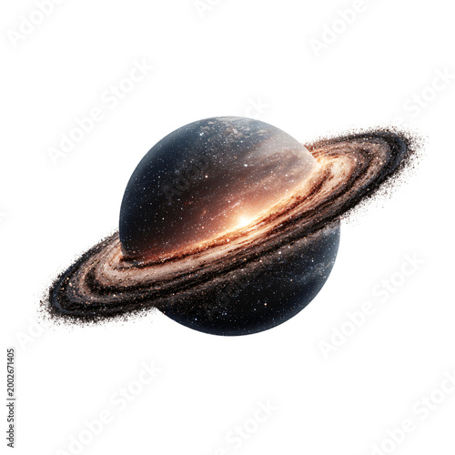 Professional Galaxy Planet Isolated Transparent Background PNG File for Creative Projects