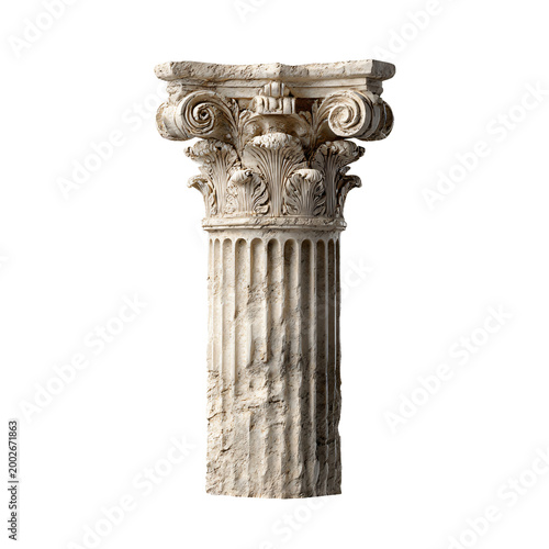 Professional Greek Pillar Isolated Transparent Background PNG File Cut