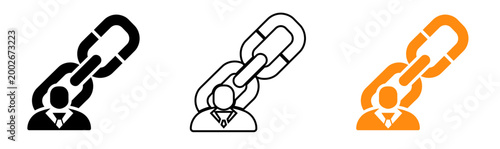 Chain link security icon representing connection protection and data integrity