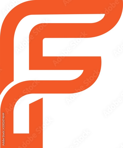 Modern Abstract Letter F Logo Design for Technology, Blue, Red, Black, white, and Corporate Business Identity.