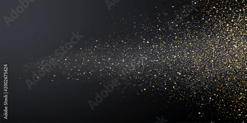 Blue glitter rain drops create a dark winter snowflake pattern against a starry night sky galaxy background for a festive Christmas wallpaper texture