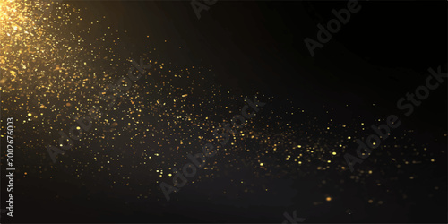 A dark and elegant holiday design featuring shimmering water drops on black glass that transition into a glow of blue winter stars and snowflake particles