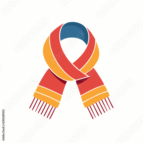 Stylized illustration of a knitted scarf