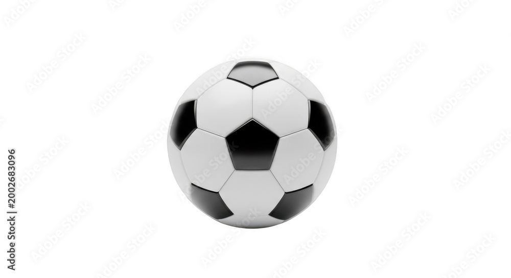 Fototapeta premium Black and white soccer ball