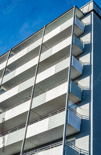 part of a typical apartment house in austria