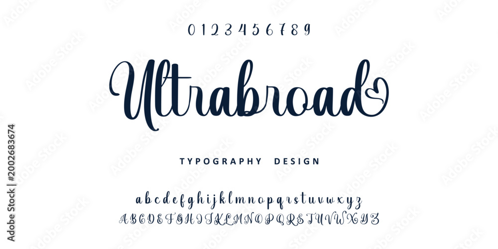 Obraz premium Best Alphabet Signatures Handdraw Brush Script Logotype Font lettering handwritten