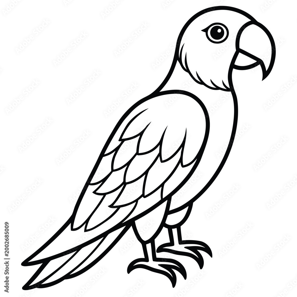 Fototapeta premium Parrot icon isolated on white background.