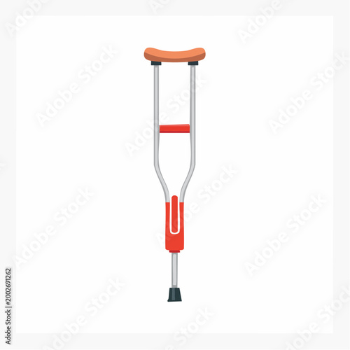 Medical Crutch Illustration