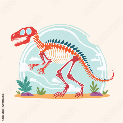 Dinosaur Skeleton Illustration