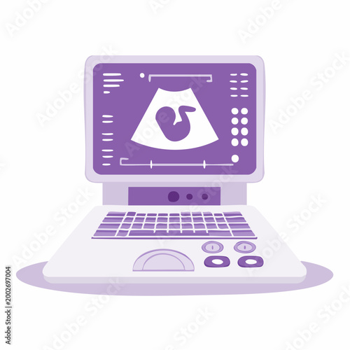Ultrasound Machine Displaying Fetus Image