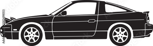 Sport Performance Hatchback Silhouettes Vector Icon