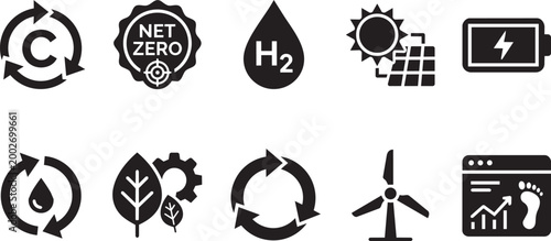 Green Technology and Sustainability Icon Collection