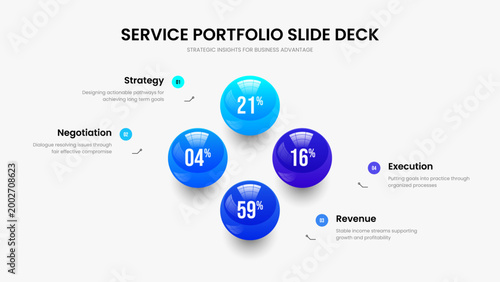 Market Launch 4 Step Graph Slide Design. Modern Planning Presentation Template Vector Illustration. Project Plan Four Element Diagram Frame Layout.