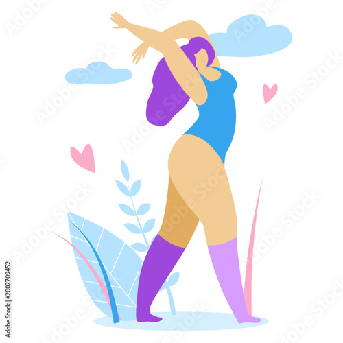 Modern Female Empowerment and Leadership Website Illustration