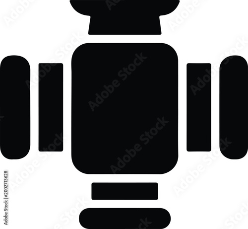 Silhouette abstract geometric shape cross symbol vector design