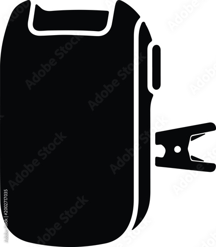 Silhouette of car air freshener with clip vector design