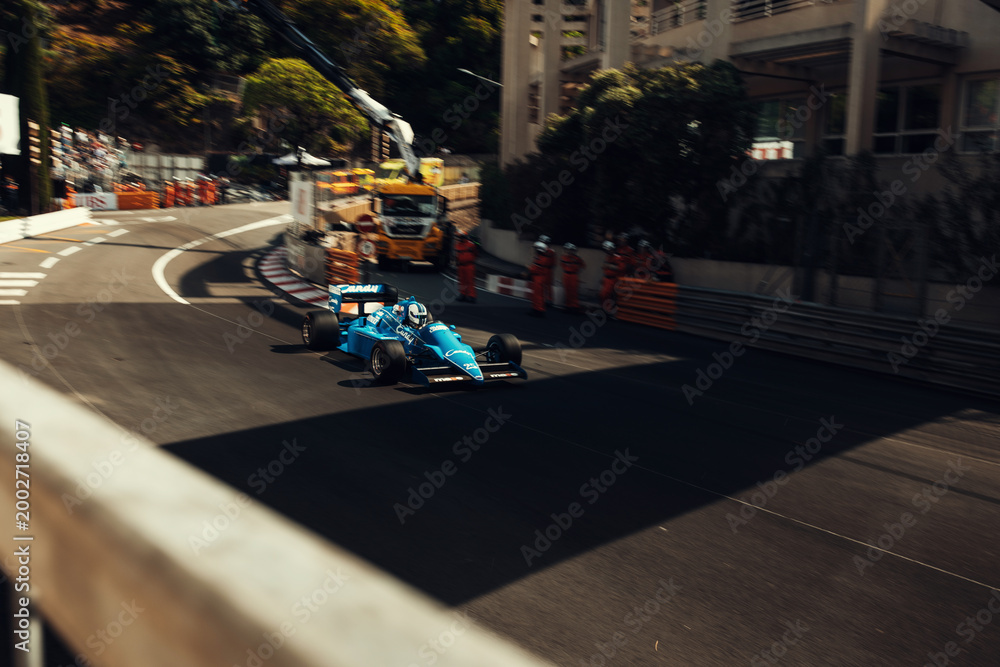 Fototapeta premium Ligier JS25 Renault 1985 at the Monaco F1 classic race