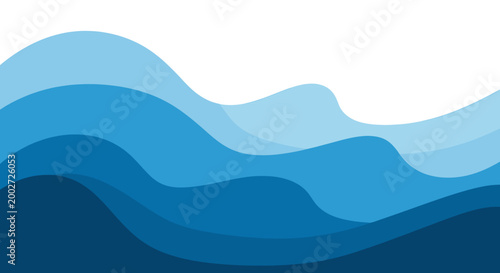 Tableau sur toile A calming and modern blue gradient background evokes a sense of stability and tr