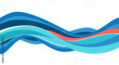 An elegant and modern abstract background with flowing blue waves, perfect for conveying dynamism, innovation, and a sense of progress in marketing an