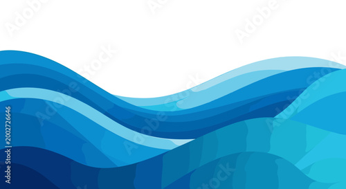 Serene and calming abstract background with flowing blue shapes, perfect for corporate branding, website design, or marketing materials conveying trus