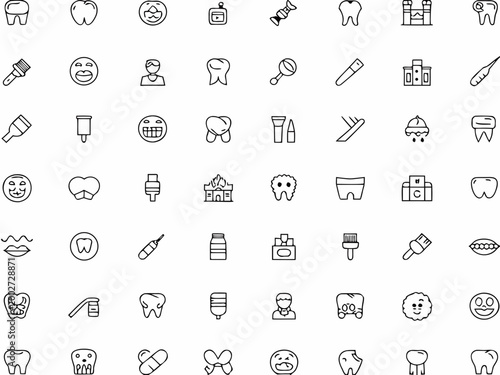 Beautiful Oral Health Icons Professional Photo