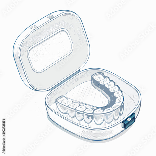 Bold Stroke Dental Aligner Clear Tray Premium Digital Asset Great for Commercial Projects