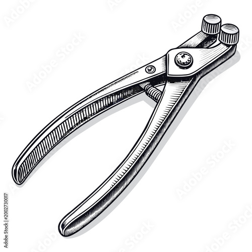 Bold Stroke Dental Clamp Tool Back Premium Digital Asset Suitable for Design
