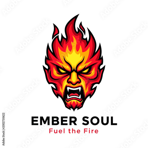 Ember Soul Flame Head Logo.