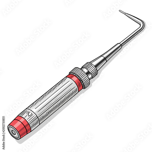 Bold Stroke Dental Filling Tool Composite Professional Photo Suitable for Design