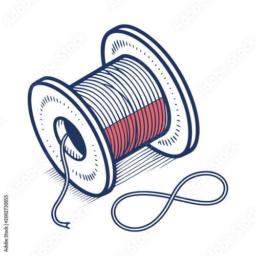 Dynamic Bold Stroke Dental Floss Tool High-Quality Stock Image