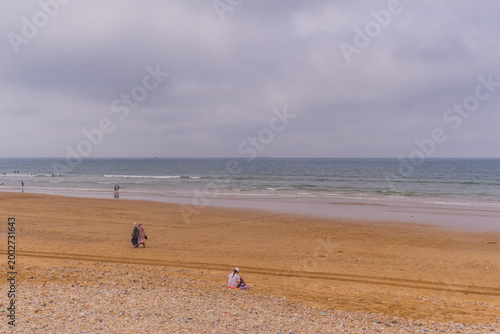 Cloudy view of the main beach in Agadir, Morocco 