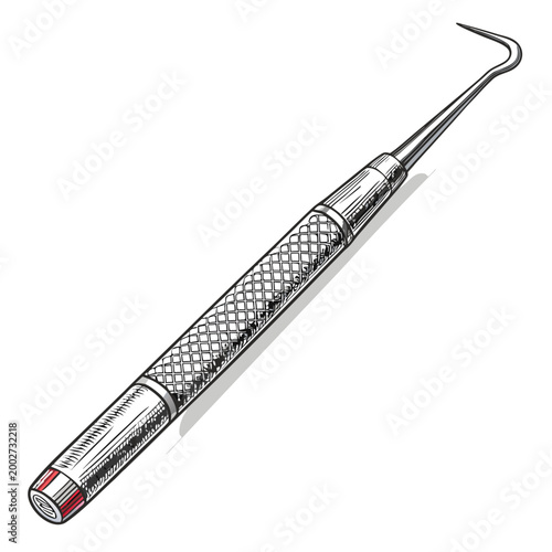 Bold Stroke Dental Scaler Tartar Removal Premium Digital Asset Ideal for Marketing