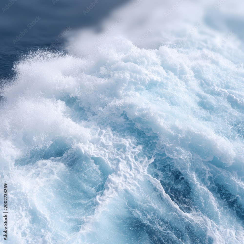 Fototapeta premium Ocean wave close up texture, natural power