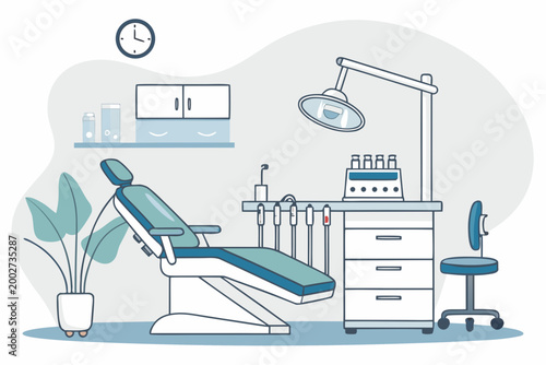 Dentist With Stylized Dental Equ Creative Visual Ideal for Marketing