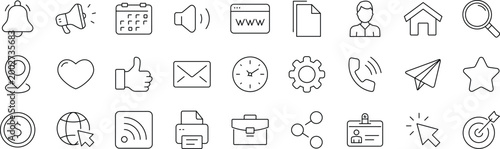 Quadro su tela Real Estate set of web icons