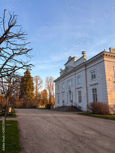 Photography White Neoclassical Mansion on a Hill