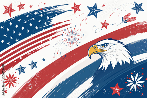 Dynamic Patriotic With Bold Artistic Str Creative Visual