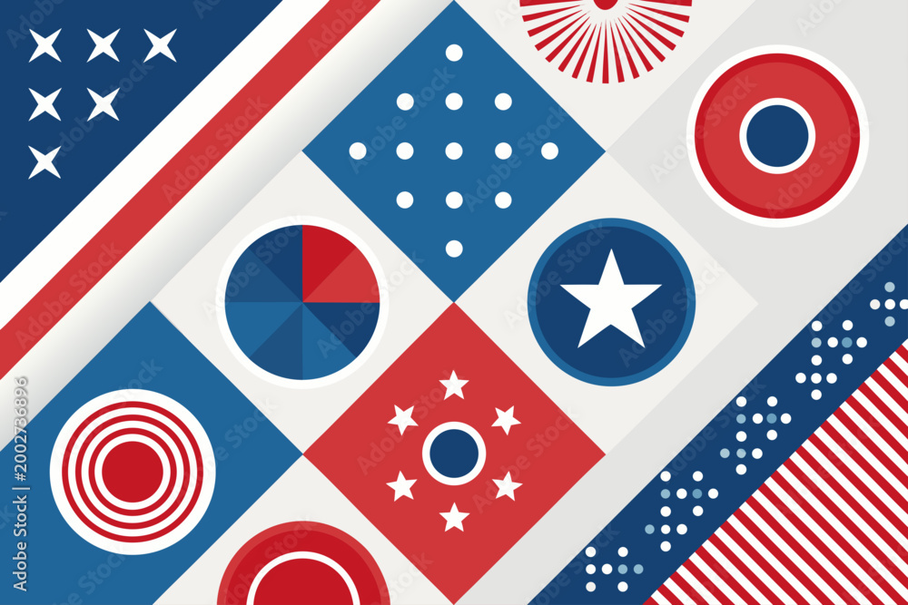 Obraz premium Patriotic With Geometric Professional Photo Suitable for Design