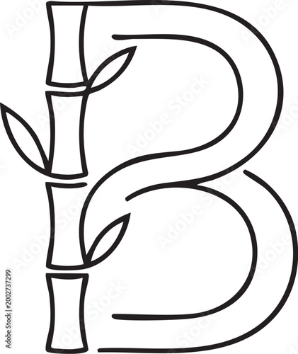 Creative Letter B Abstract Line Art Logo Vector Icon