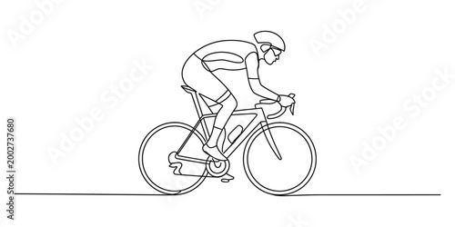 Cyclist riding a bicycle