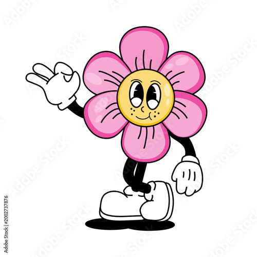 Cartoon Flower Character