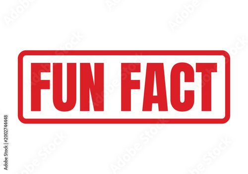 Photos Red fun fact stamp graphic for sharing interesting information and trivia