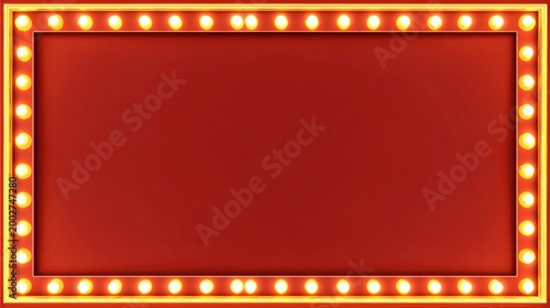 Bright Retro Light Frame for Vintage Style Advertisement Display