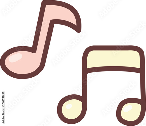 Hand Drawn Music Notes Doodle Icon